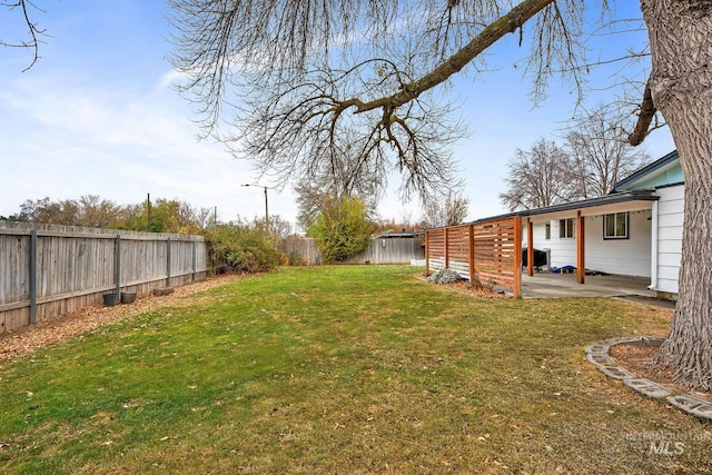 view of yard featuring a patio area