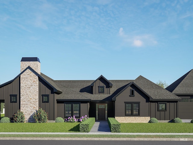 3075 N Costa Madera Ave, Star, ID 83669 - view of front of property featuring board and batten siding, roof with shingles, and a front yard