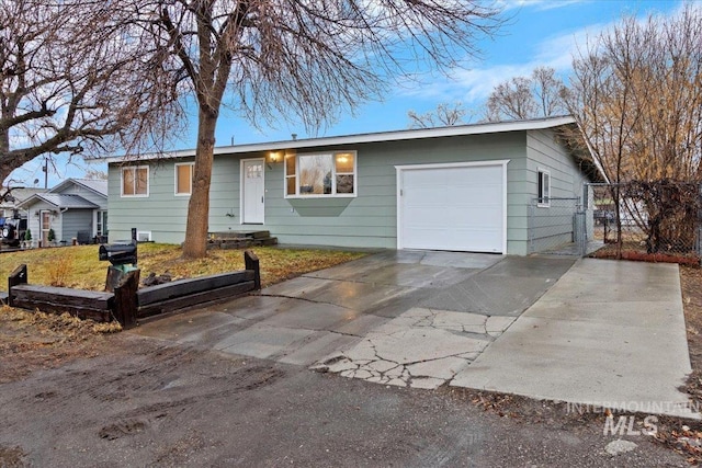 ranch-style house with a garage