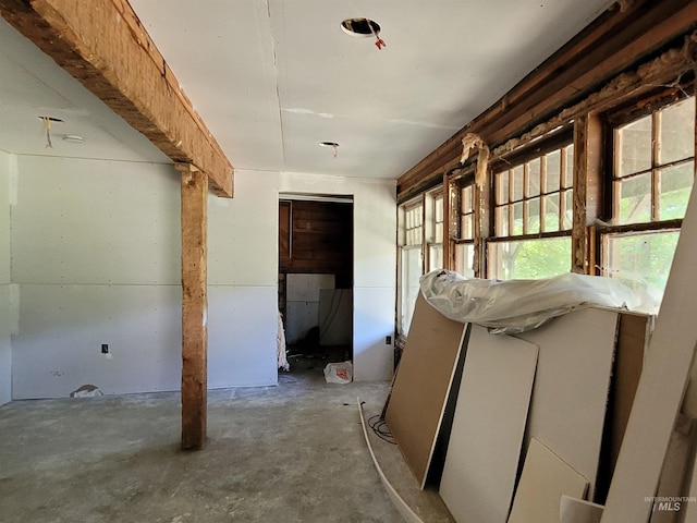 empty room with concrete floors