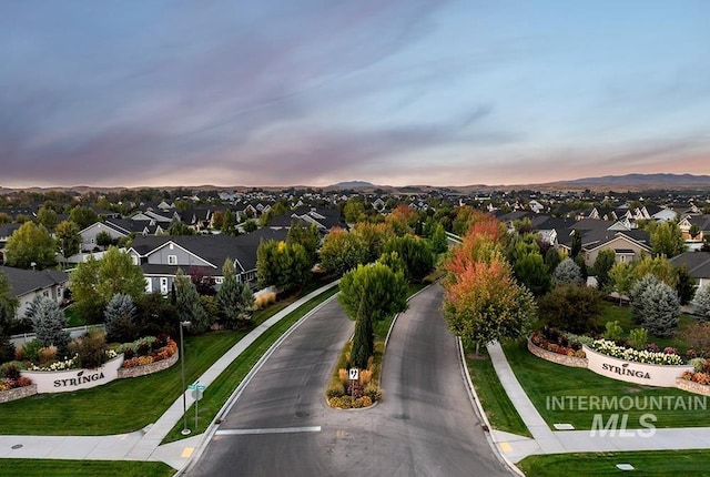 bird's eye view featuring a residential view
