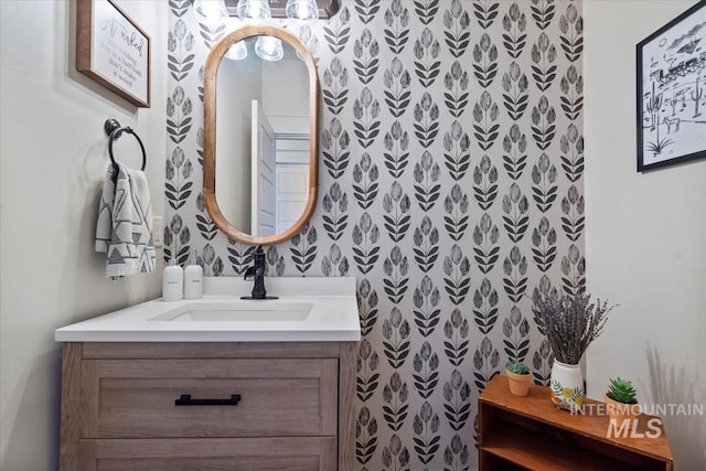 bathroom featuring vanity