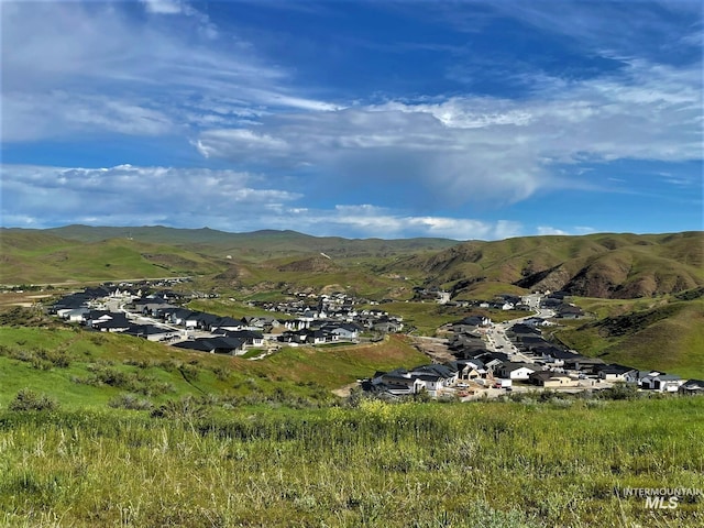 mountain view with a residential view