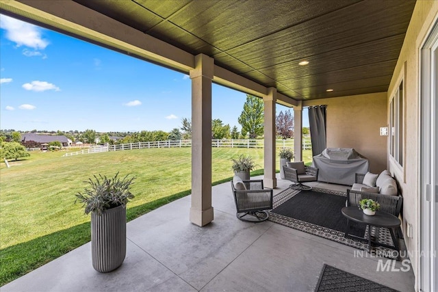 9968 Moon Shadow Ct, Middleton, ID 83644 - view of patio featuring an outdoor living space and grilling area