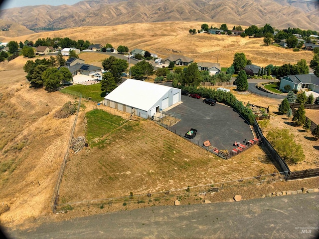 aerial view featuring a mountain view