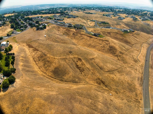 drone / aerial view with a rural view