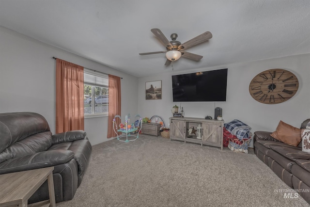 455 Farber Dr, Payette, ID 83661 - carpeted living area with ceiling fan