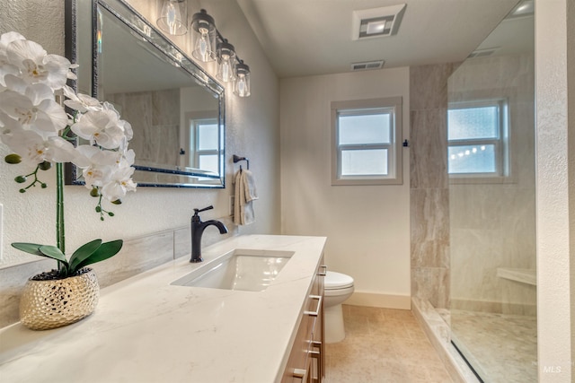 3131 Fuller Rd, Emmett, ID 83617 - full bath featuring toilet, a walk in shower, vanity, and baseboards