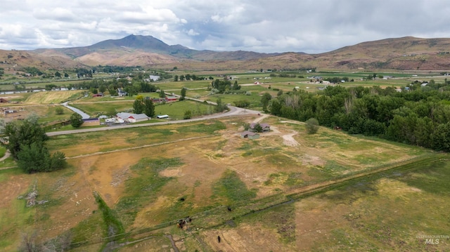 3131 Fuller Rd, Emmett, ID 83617 - aerial view of property's location with a mountain backdrop and rural landscape