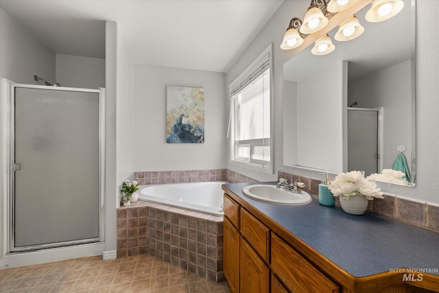 3011 S Montego Way, Nampa, ID 83686 - full bath with a stall shower, a garden tub, and vanity