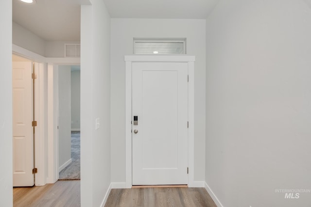 entryway featuring light wood-type flooring