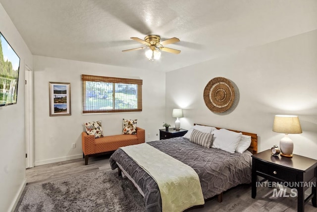 114 Par Dr, Cascade, ID 83611 - bedroom featuring wood finished floors, baseboards, and ceiling fan