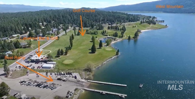 114 Par Dr, Cascade, ID 83611 - drone / aerial view of a forest and a water and mountain view