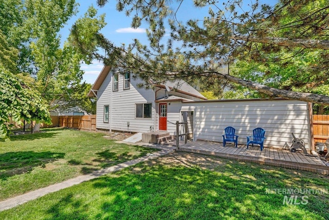 712 Yakima Ave, Filer, ID 83328 - rear view of property with a wooden deck