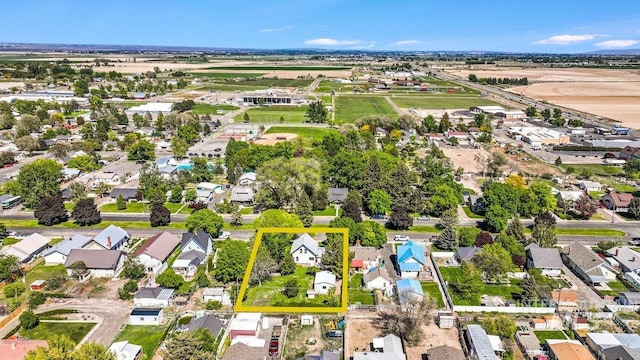 712 Yakima Ave, Filer, ID 83328 - aerial perspective of suburban area with property parcel outlined