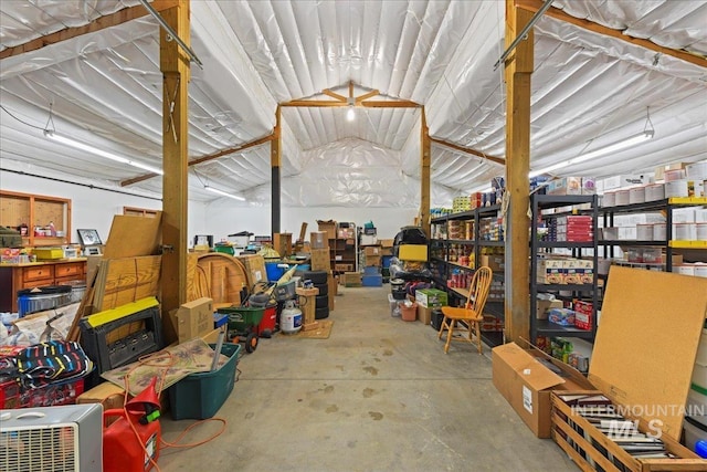 view of storage area