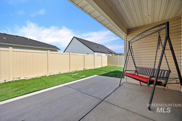 view of patio / terrace featuring a fenced backyard