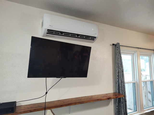 room details featuring a wall mounted air conditioner