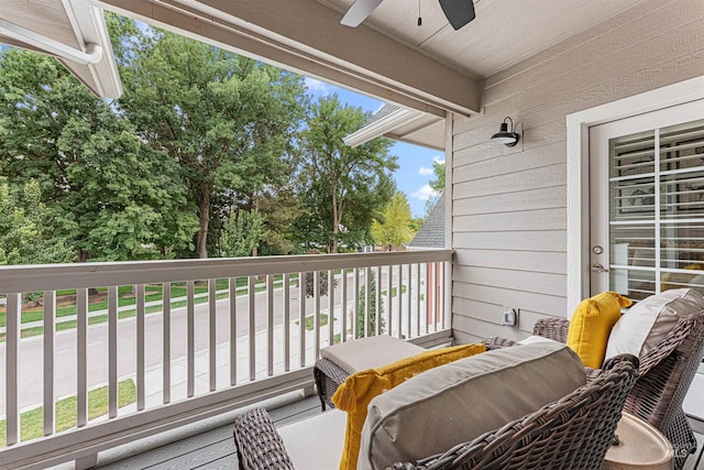 733 W Cowman St, Eagle, ID 83616 - balcony featuring ceiling fan