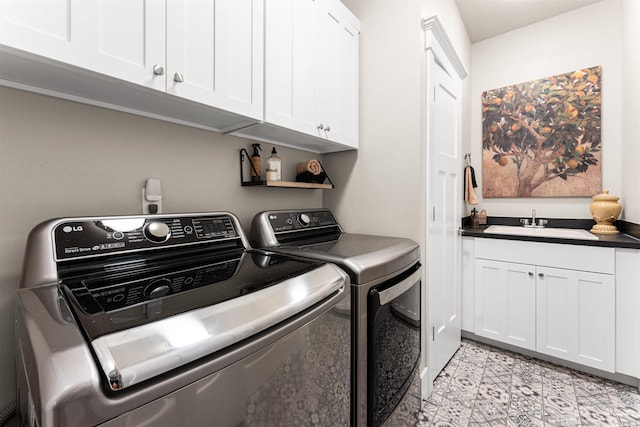 733 W Cowman St, Eagle, ID 83616 - washroom with washer and dryer, cabinet space, and light flooring