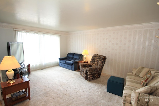 7644 W Cambridge Dr, Boise, ID 83704 - living area with carpet and ornamental molding