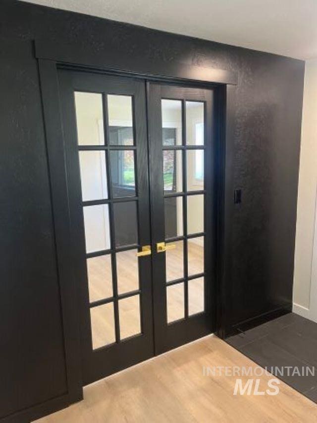 doorway to outside with french doors