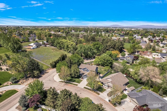 aerial view of residential area