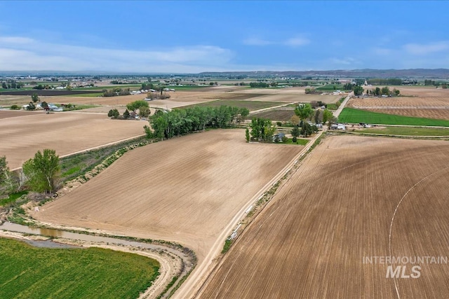 bird's eye view with a rural view