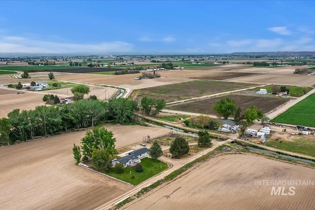 bird's eye view with a rural view