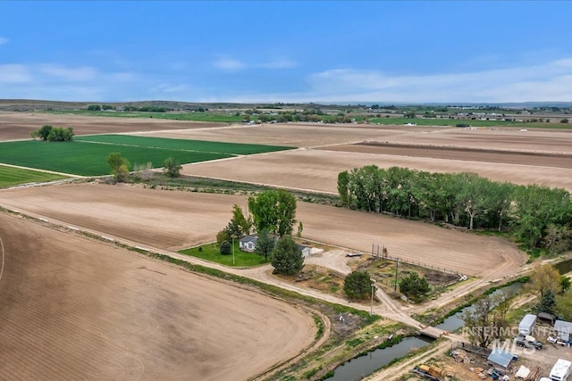 aerial view featuring a rural view