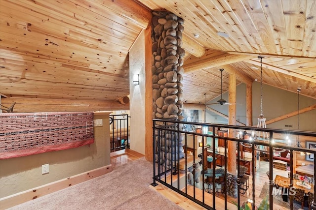 1533 Pine Lakes Ranch Dr, Cascade, ID 83611 - additional living space featuring wood ceiling and vaulted ceiling