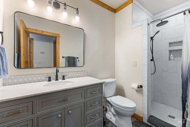 881 Sheila, Mccall, ID 83638 - bathroom with vanity and a tile shower