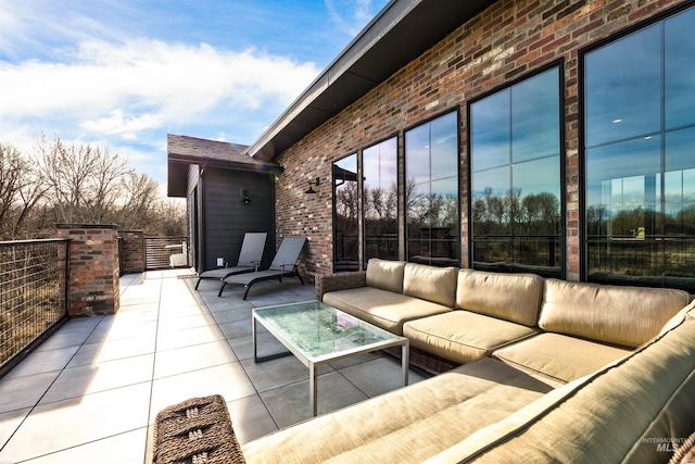 view of patio / terrace with an outdoor living space