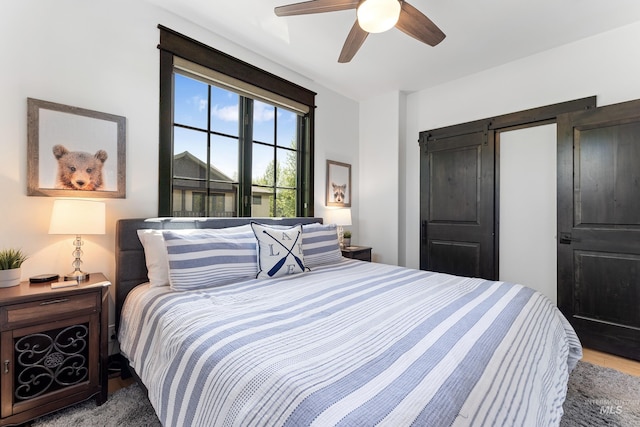 1520 Roosevelt Ave, Mccall, ID 83638 - bedroom featuring wood finished floors and ceiling fan