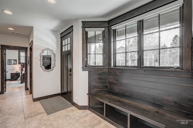 1520 Roosevelt Ave, Mccall, ID 83638 - mudroom featuring plenty of natural light, light tile patterned flooring, recessed lighting, and baseboards