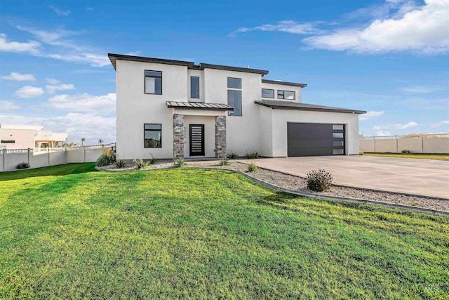 view of front of house with a front lawn