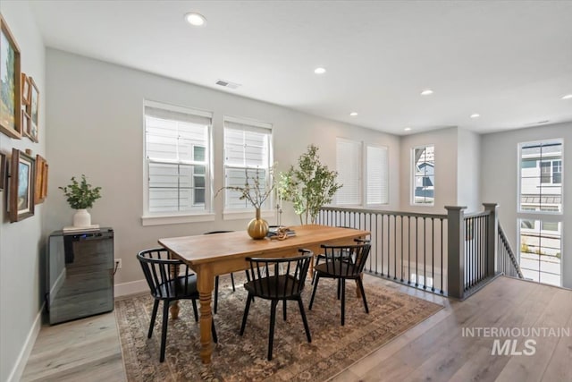 4153 E Raincloud Ln, Boise, ID 83716 - dining area featuring light wood-style flooring and recessed lighting