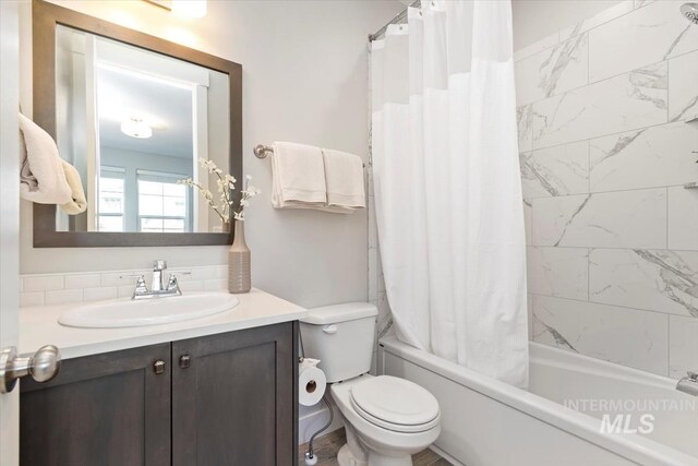 4153 E Raincloud Ln, Boise, ID 83716 - full bathroom with vanity and shower / bath combination with curtain