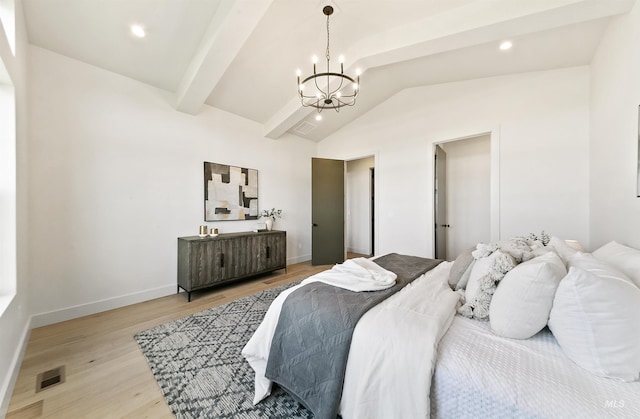 3496 W Parodin St, Eagle, ID 83616 - bedroom featuring a chandelier, light wood-type flooring, baseboards, and recessed lighting