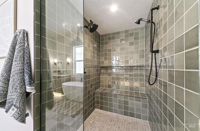3496 W Parodin St, Eagle, ID 83616 - bathroom with a textured ceiling and a stall shower