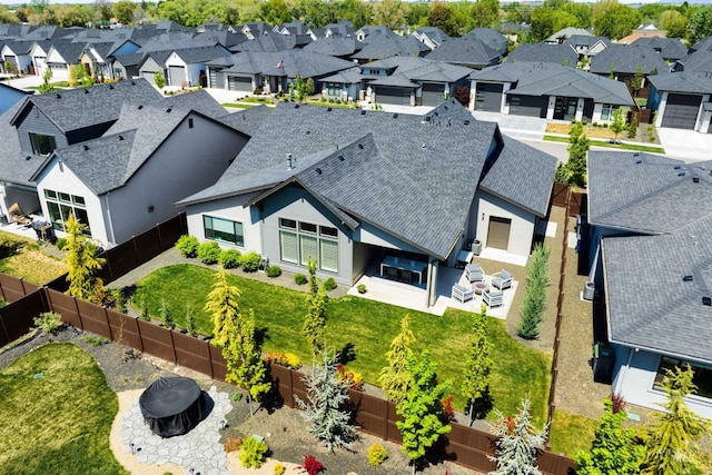 aerial view of residential area