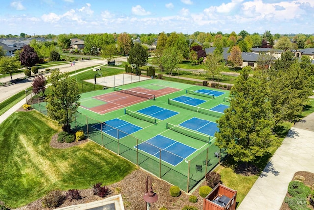 aerial perspective of suburban area