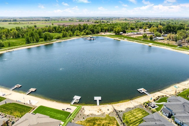 aerial view of a large body of water