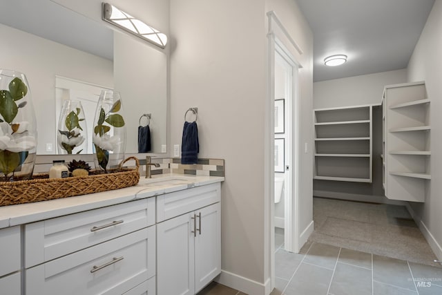 bathroom featuring vanity and tile patterned floors