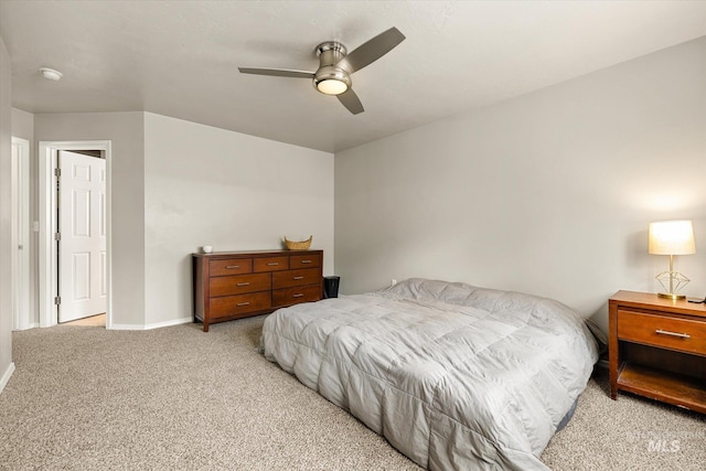 1814 N Rosedust Dr, Kuna, ID 83634 - bedroom featuring light colored carpet, baseboards, and ceiling fan