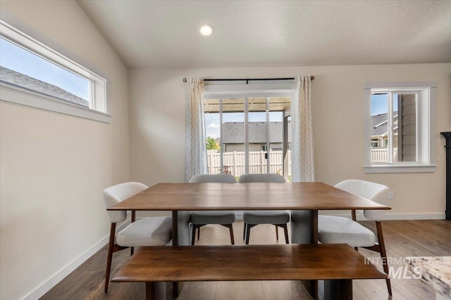 7682 W Itasco Dr, Boise, ID 83709 - dining area featuring baseboards, wood finished floors, and recessed lighting