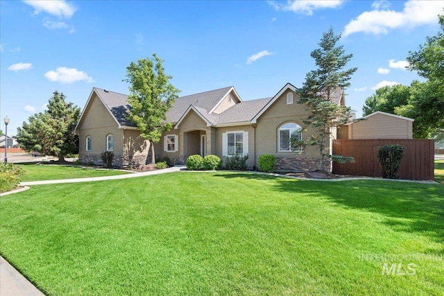 551 N Hannah Pl, Star, ID 83669 - ranch-style house featuring stucco siding and stone siding
