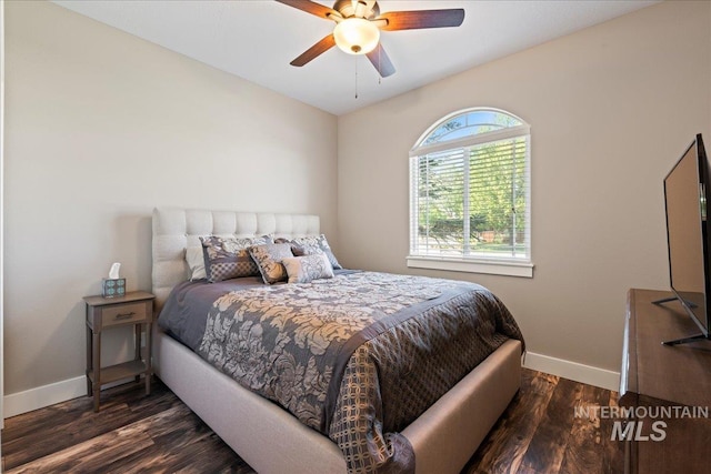 551 N Hannah Pl, Star, ID 83669 - bedroom with wood finished floors and a ceiling fan