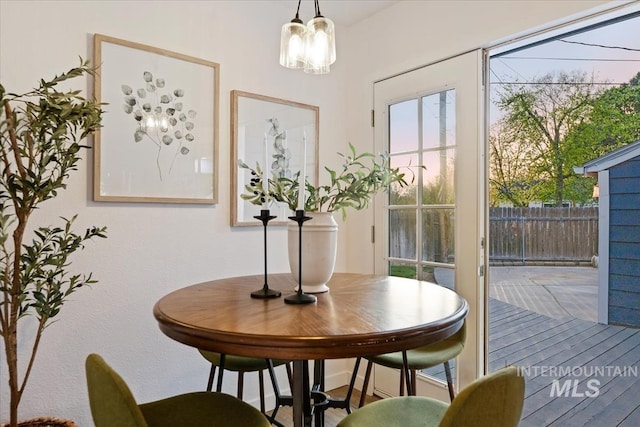5805 W Robertson Dr, Boise, ID 83709 - dining room with a notable chandelier
