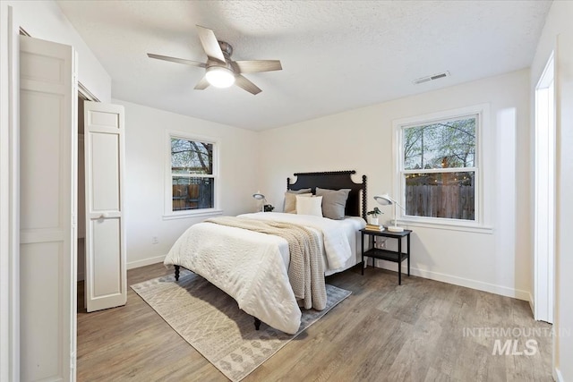 5805 W Robertson Dr, Boise, ID 83709 - bedroom with light wood finished floors, baseboards, visible vents, and multiple windows